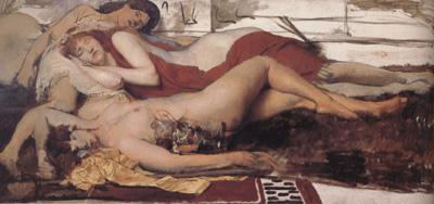 Alma-Tadema, Sir Lawrence Exhausted Maenides (mk23) oil painting picture